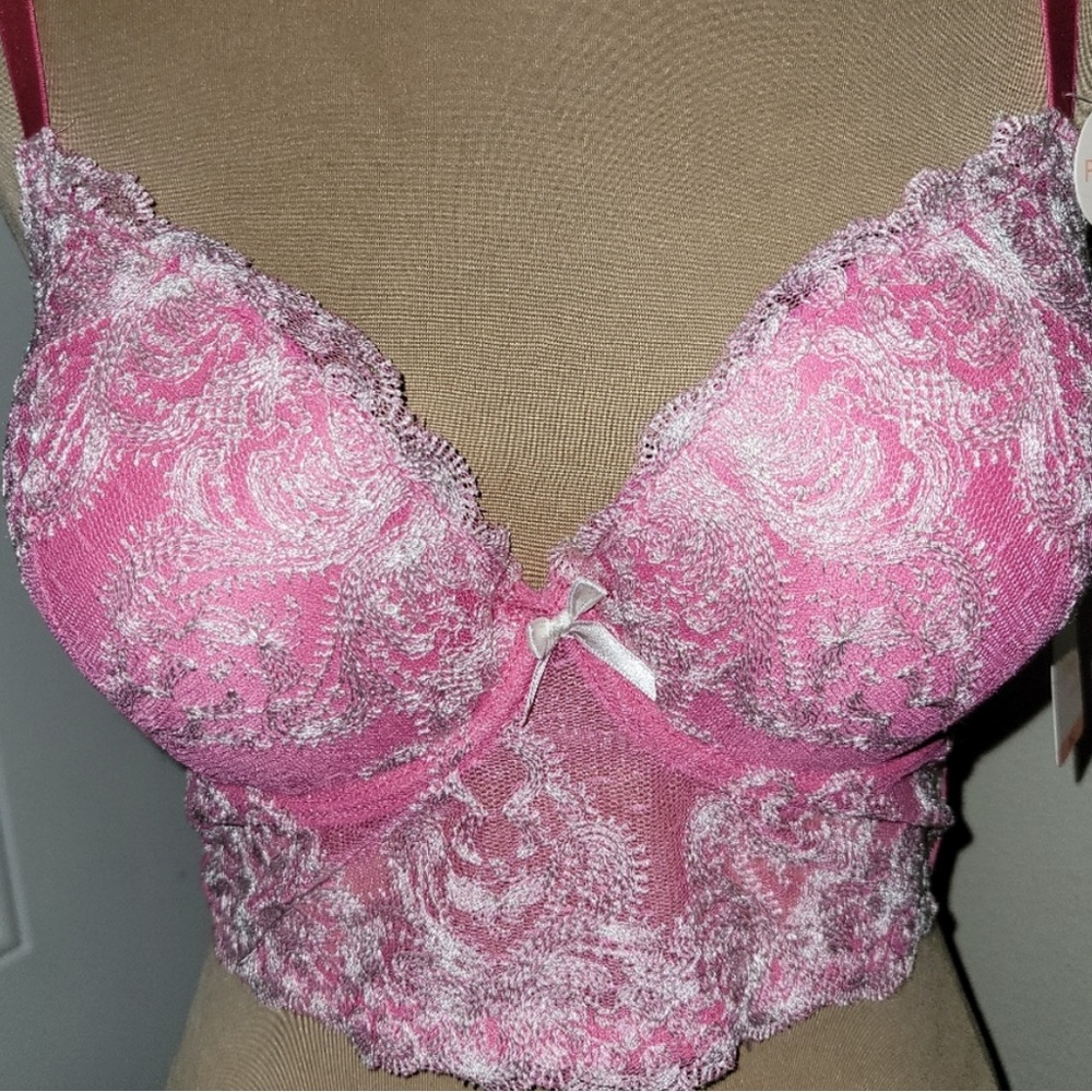 Hush brand pink lace Push-Up bra - Size 36B